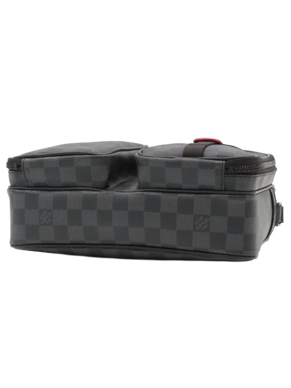 Louis Vuitton Utility Messenger Shoulder Bag Black Damier Graphite
